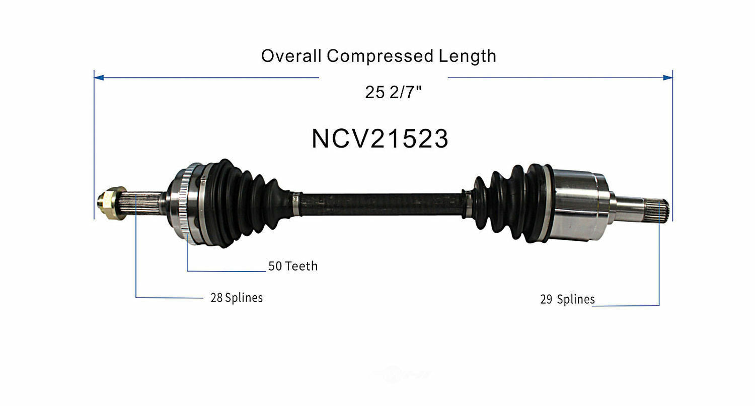 GSP North America NCV21523 CV Axle Assembly