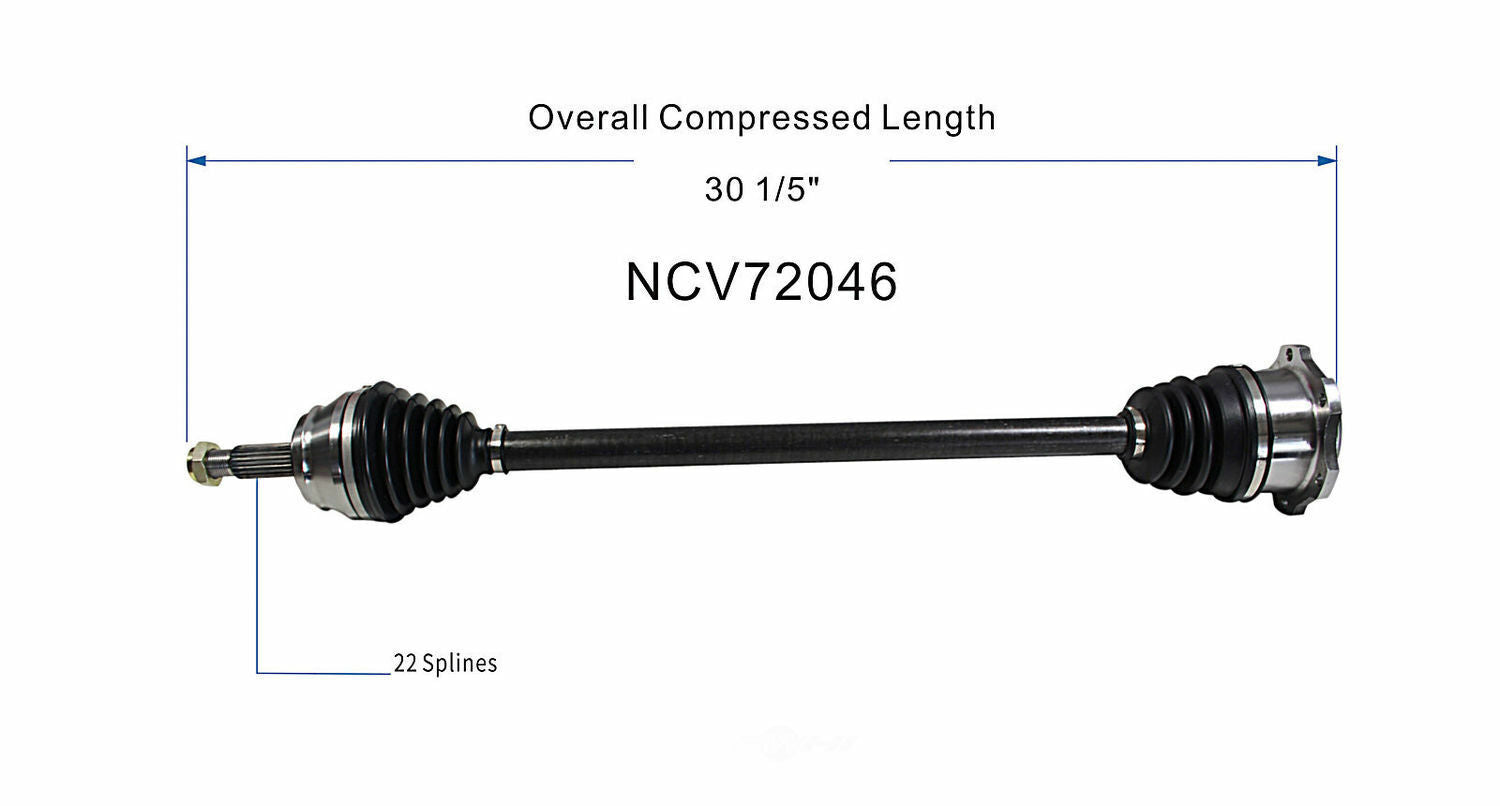 GSP North America NCV72046 CV Axle Assembly