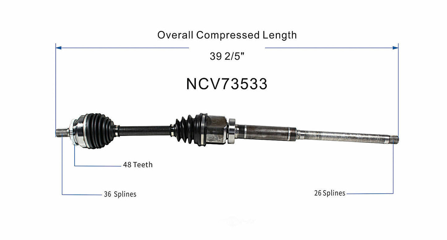 GSP North America NCV73533 CV Axle Assembly