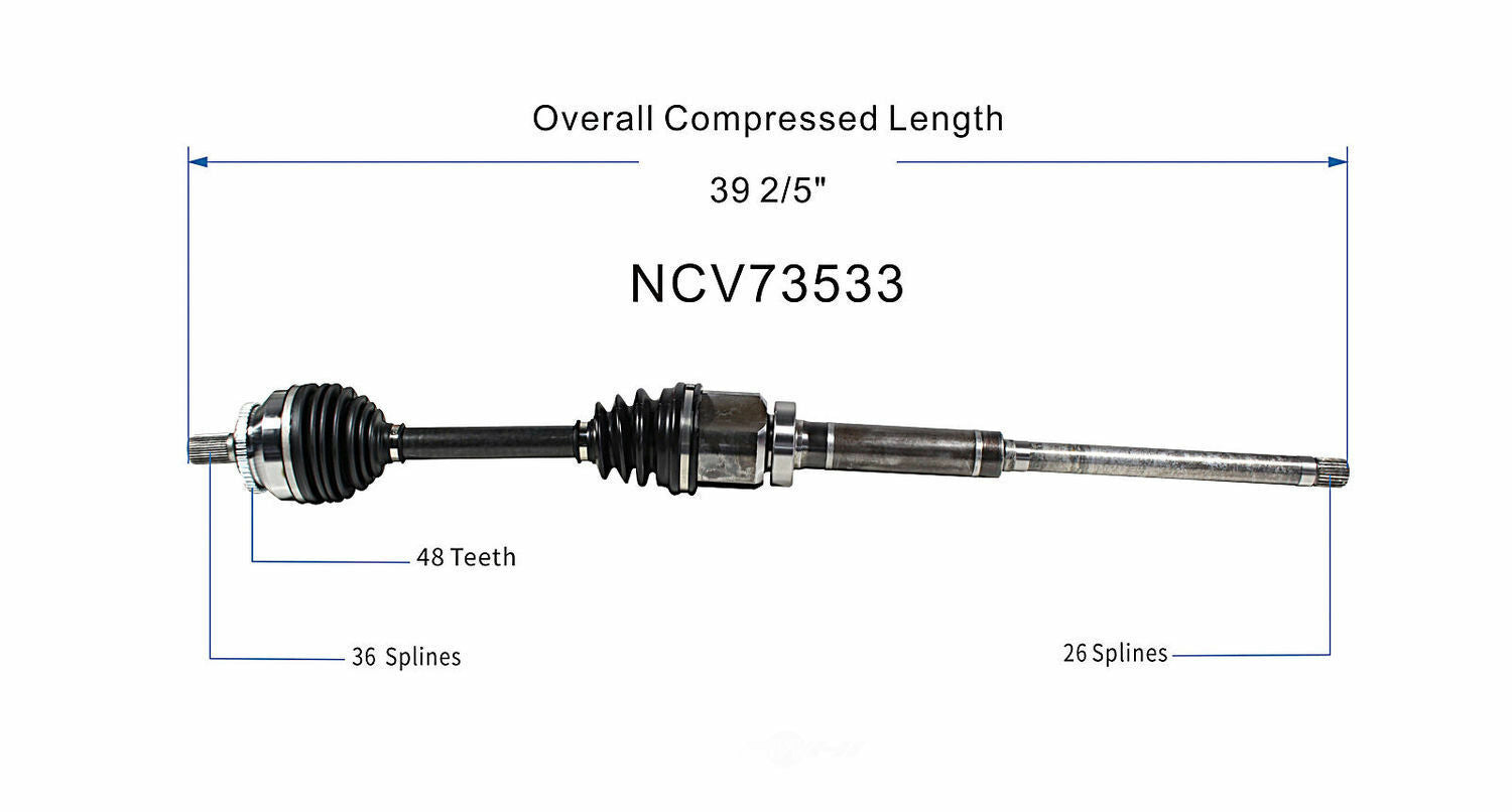 GSP North America NCV73533 CV Axle Assembly
