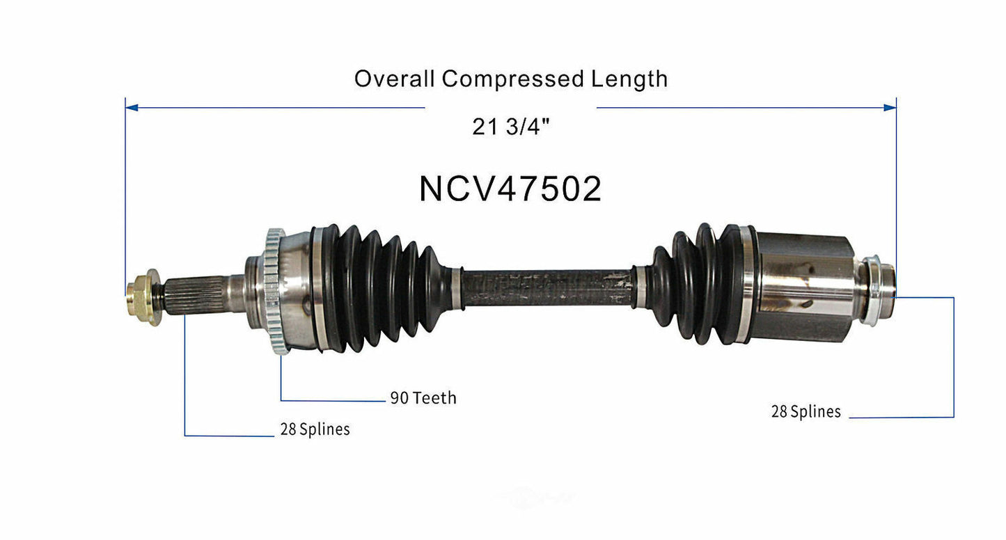GSP North America NCV47502 CV Axle Assembly