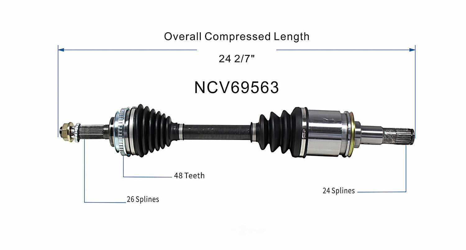 GSP North America NCV69563 CV Axle Assembly