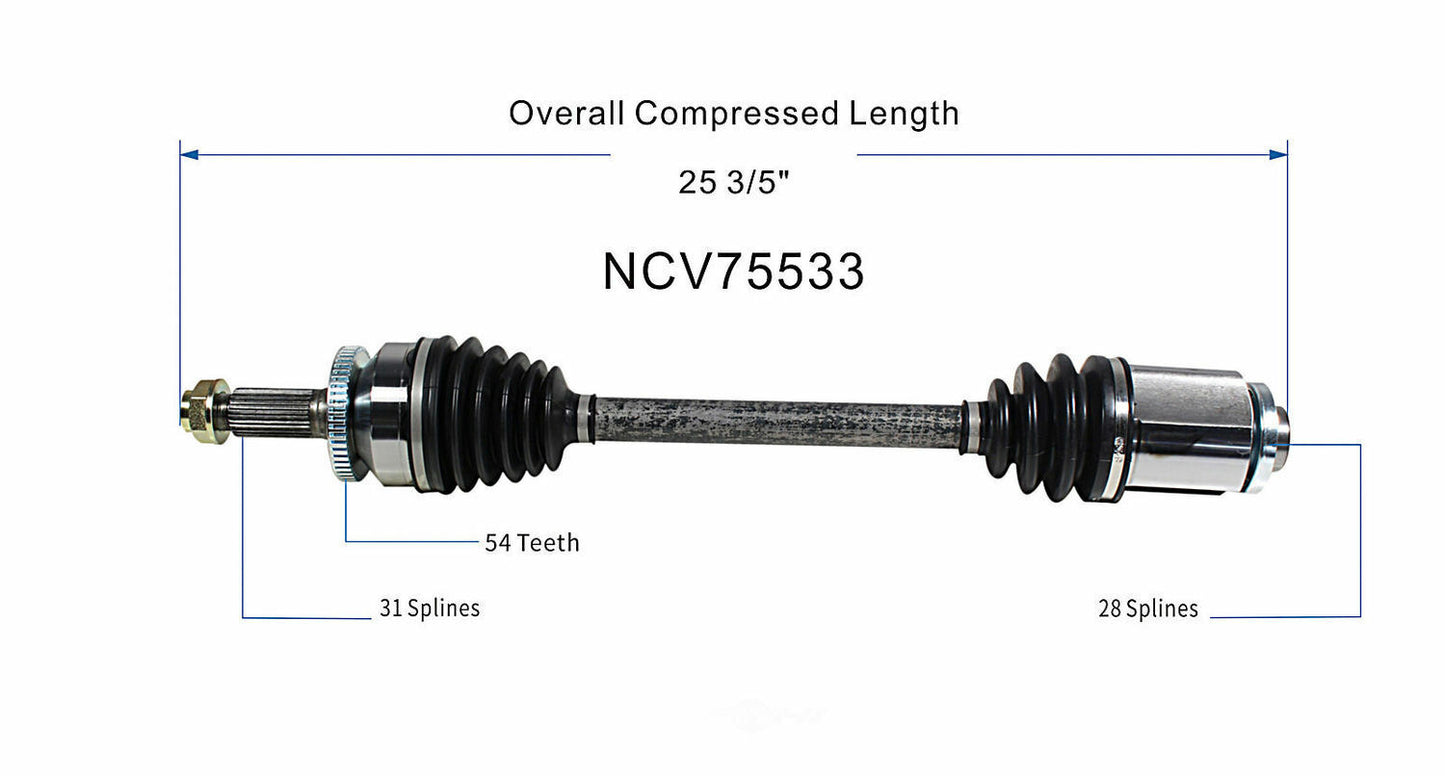 GSP North America NCV75533 CV Axle Assembly