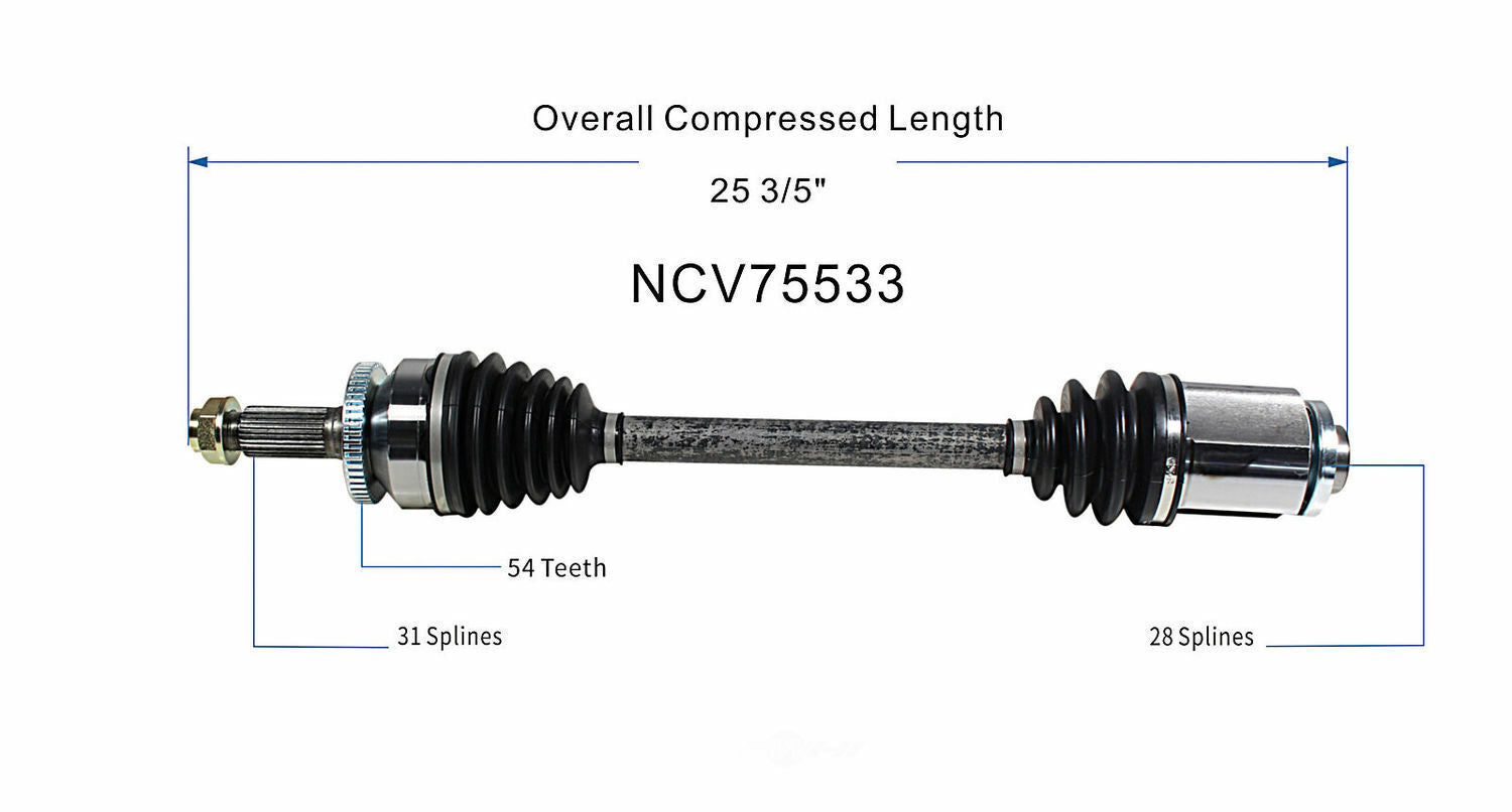 GSP North America NCV75533 CV Axle Assembly