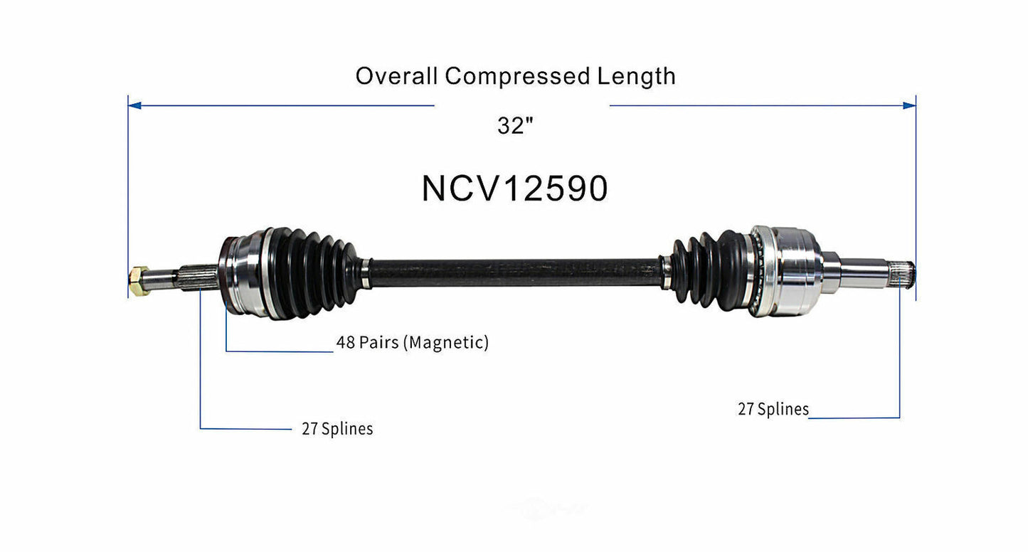 GSP North America NCV12590 CV Axle Assembly