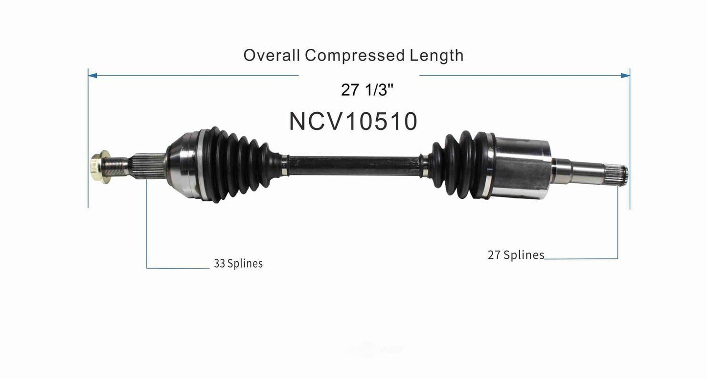 GSP North America NCV10510 CV Axle Assembly