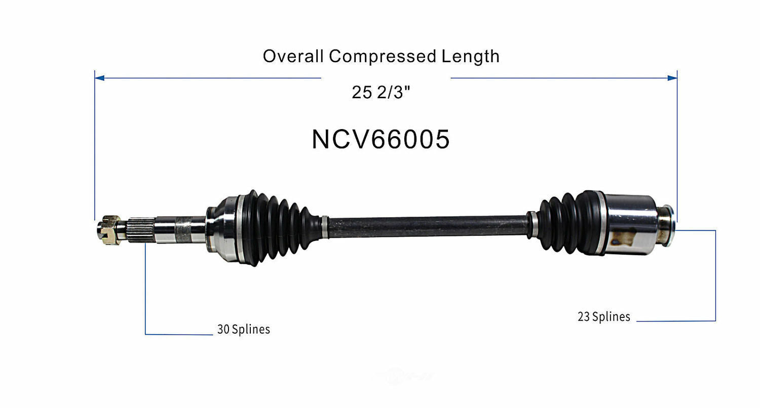 GSP North America NCV66005 CV Axle Assembly