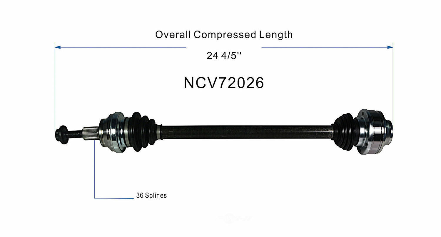 GSP North America NCV72026 CV Axle Assembly