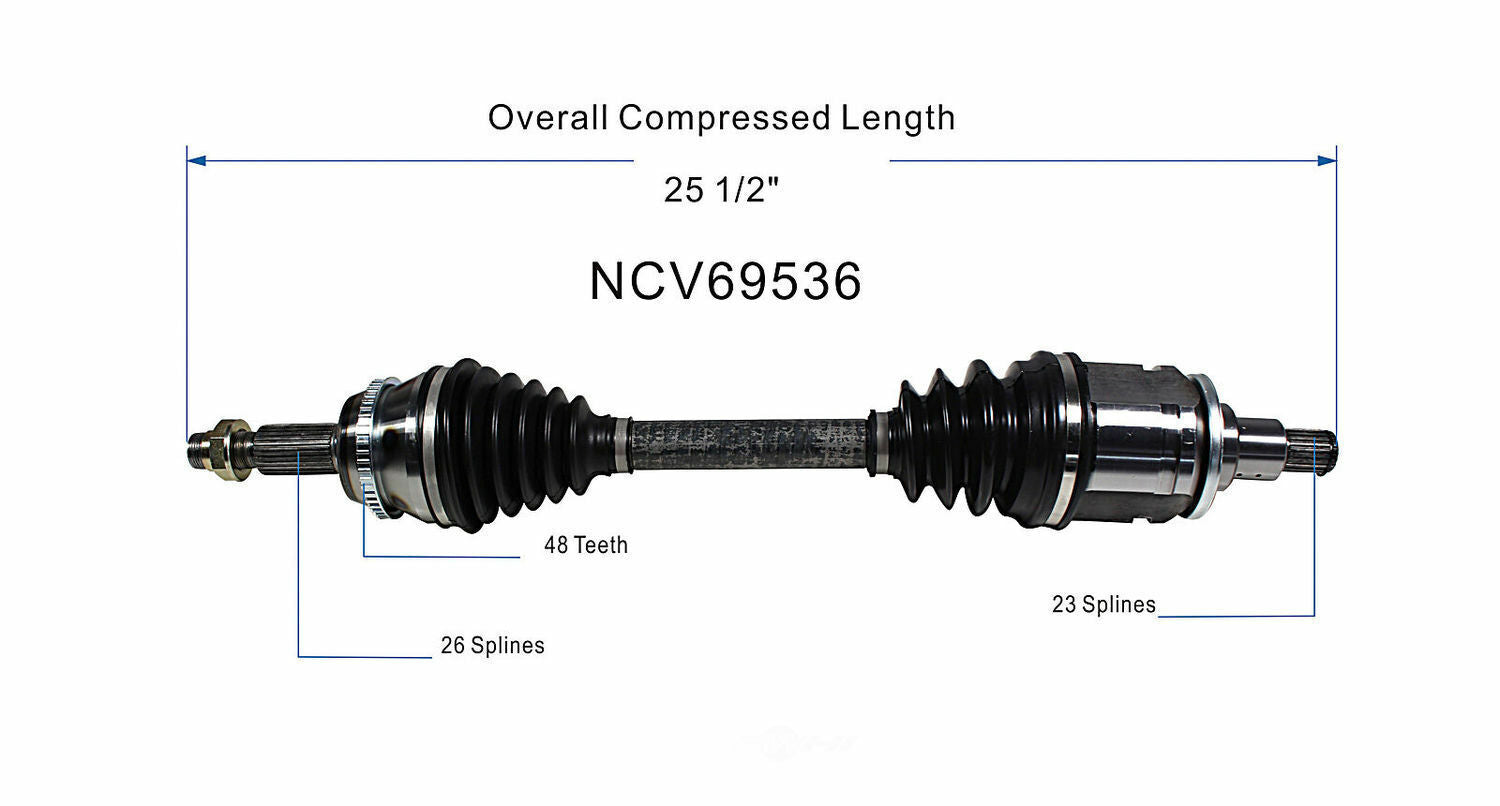 GSP North America NCV69536 CV Axle Assembly