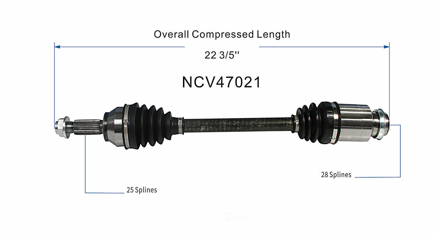 GSP North America NCV47021 CV Axle Assembly