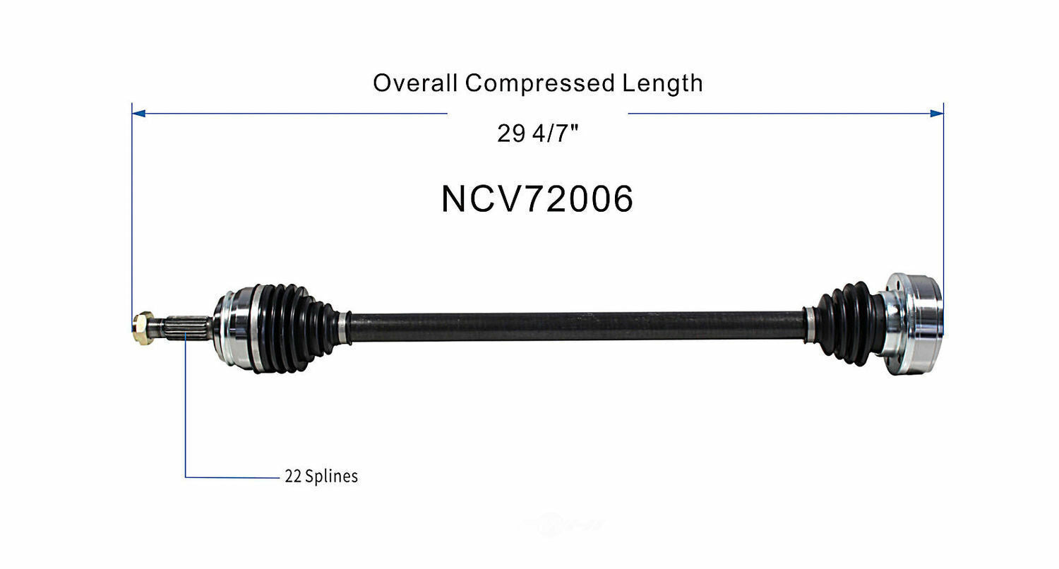 GSP North America NCV72006 CV Axle Assembly