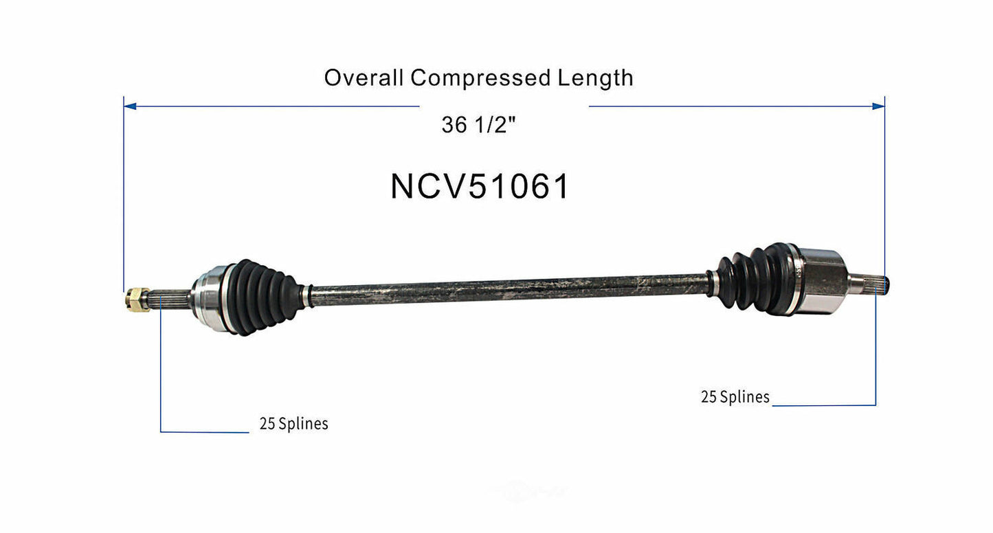 GSP North America NCV51061 CV Axle Assembly