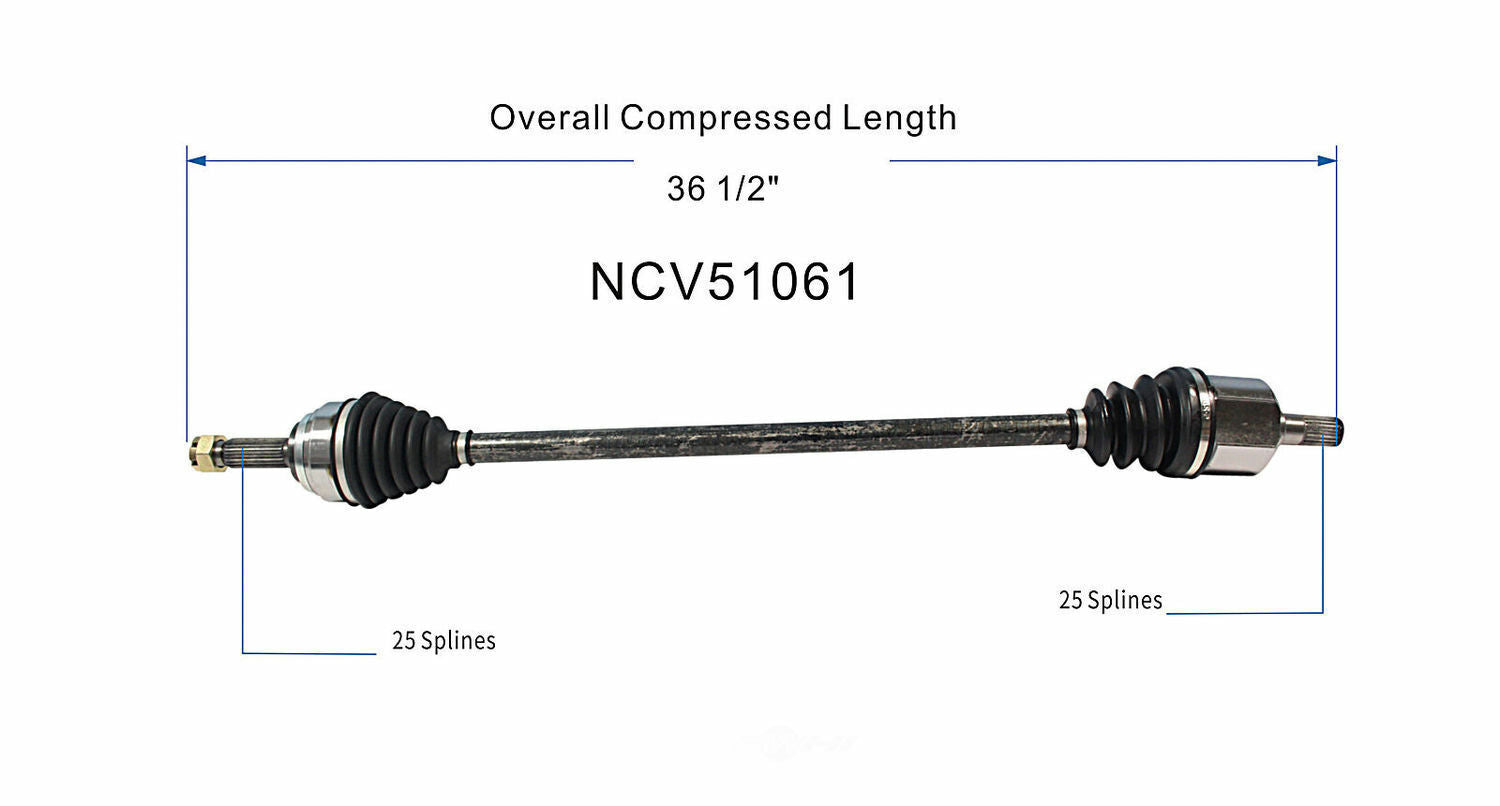GSP North America NCV51061 CV Axle Assembly