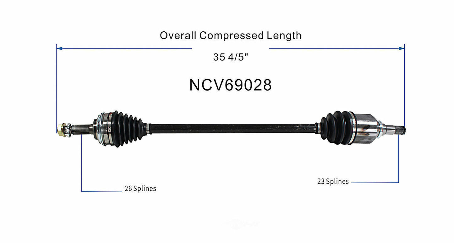 GSP North America NCV69028 CV Axle Assembly