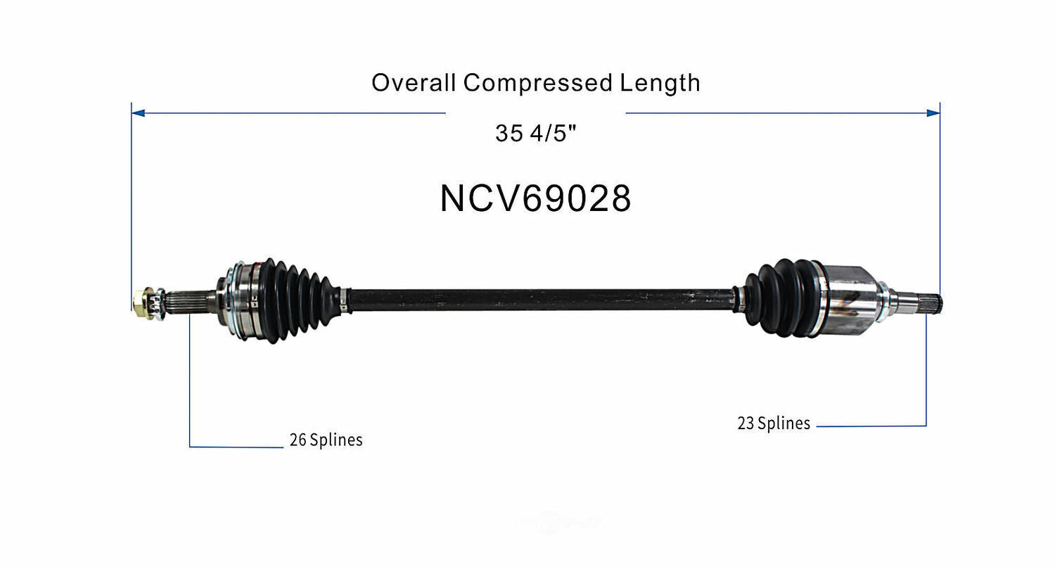 GSP North America NCV69028 CV Axle Assembly