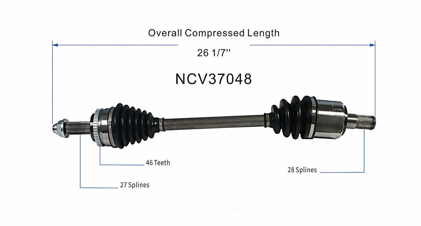 GSP North America NCV37048 CV Axle Assembly