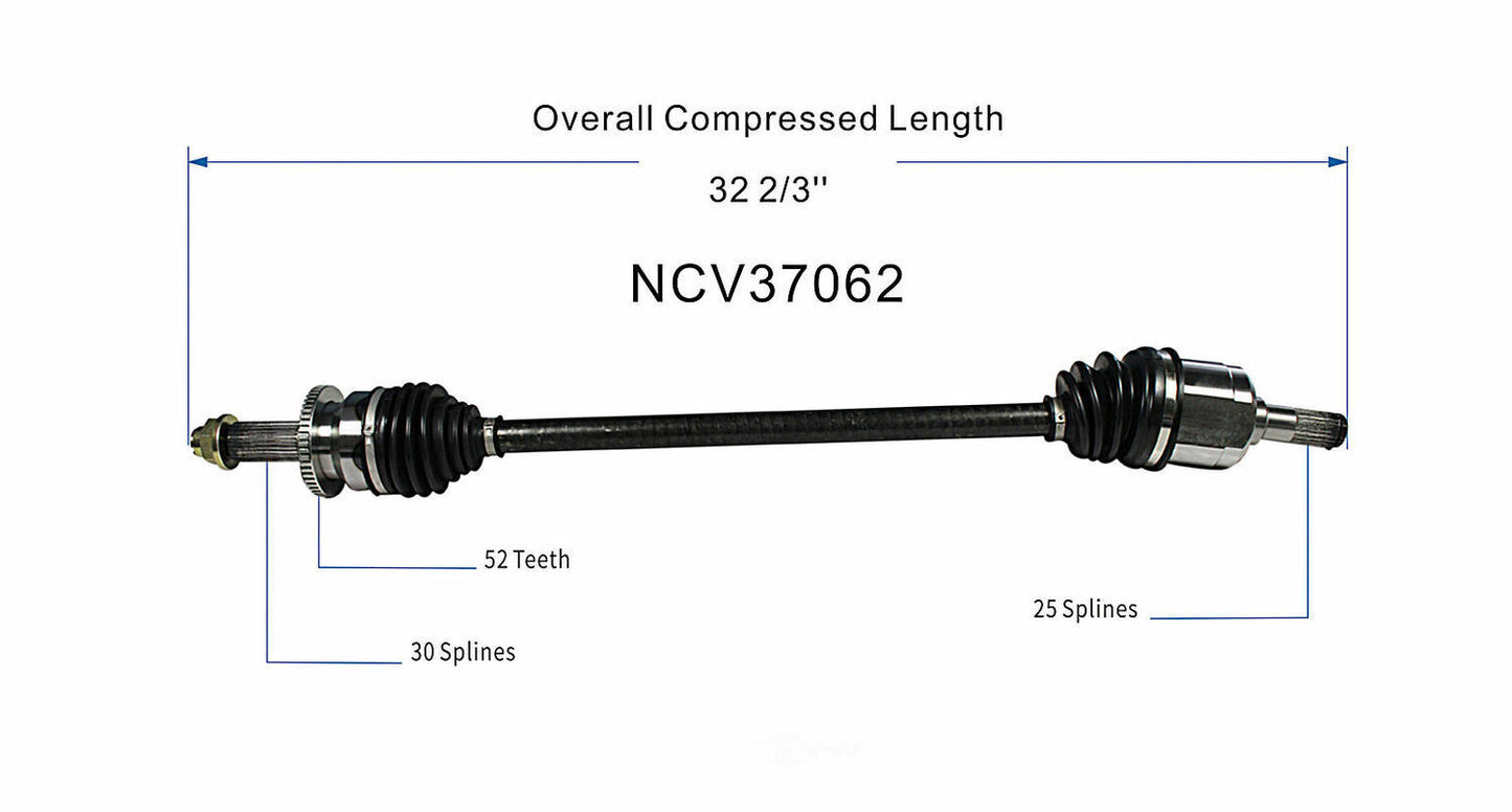 GSP North America NCV37062 CV Axle Assembly
