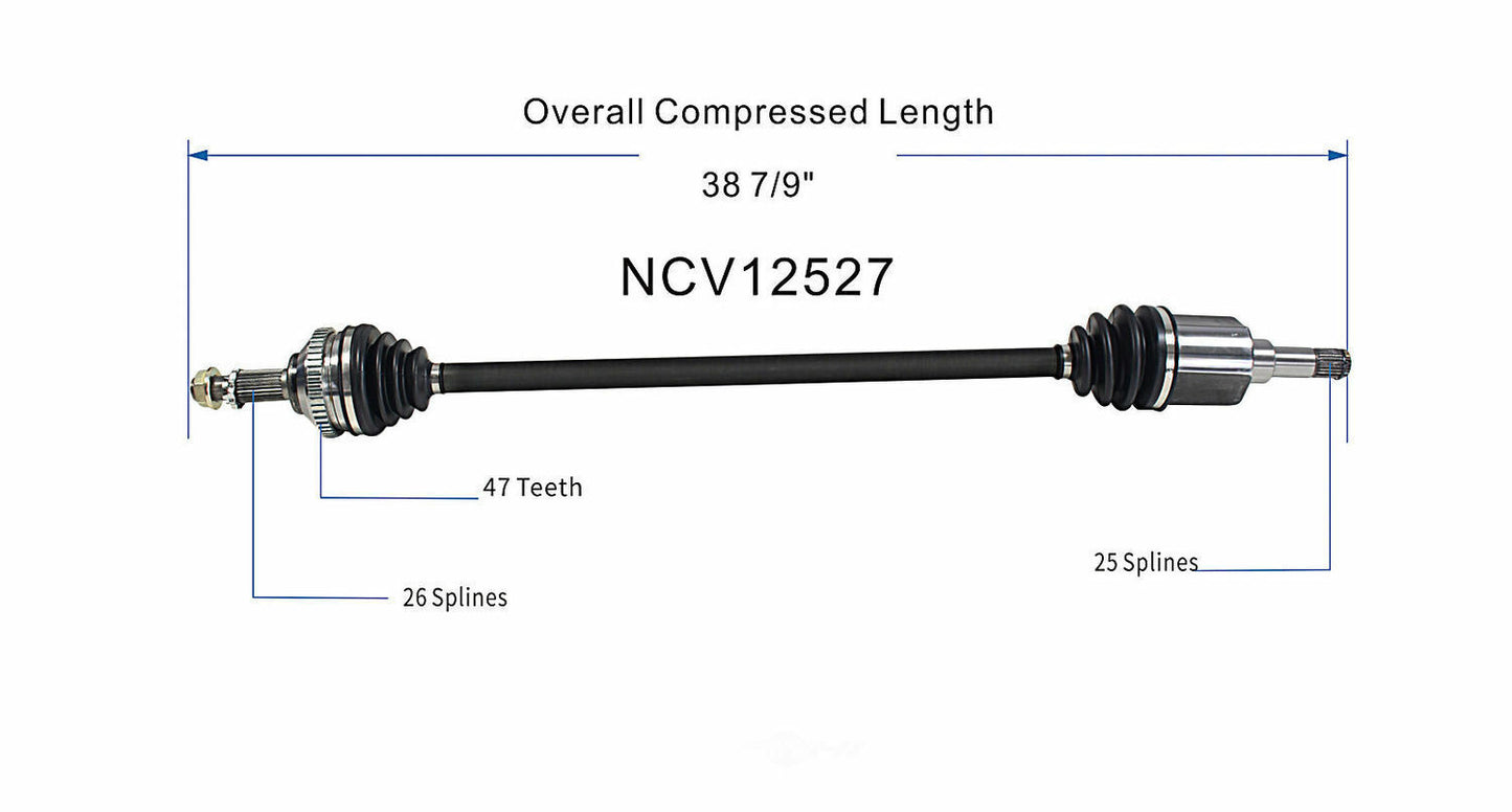 GSP North America NCV12527 CV Axle Assembly