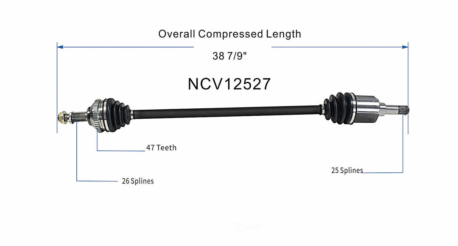 GSP North America NCV12527 CV Axle Assembly