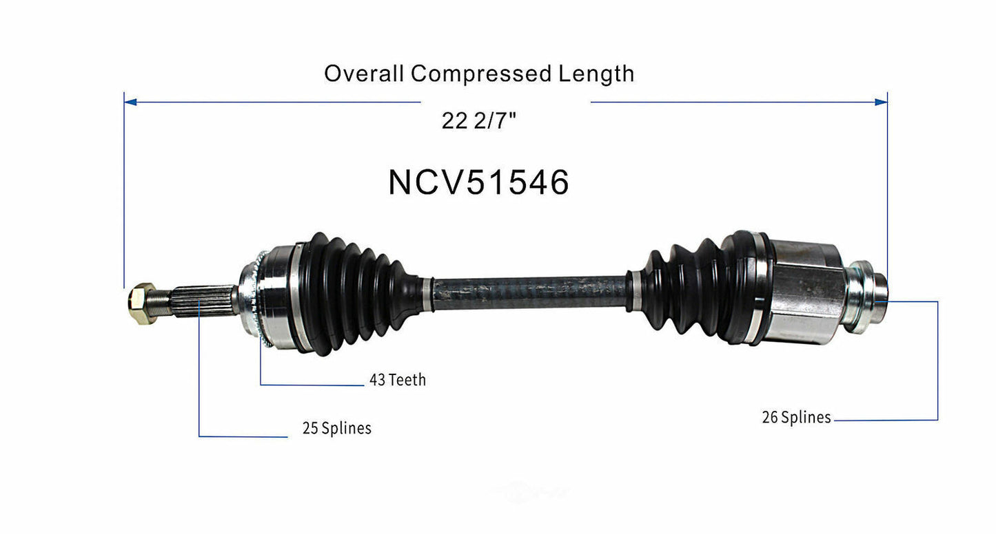 GSP North America NCV51546 CV Axle Assembly