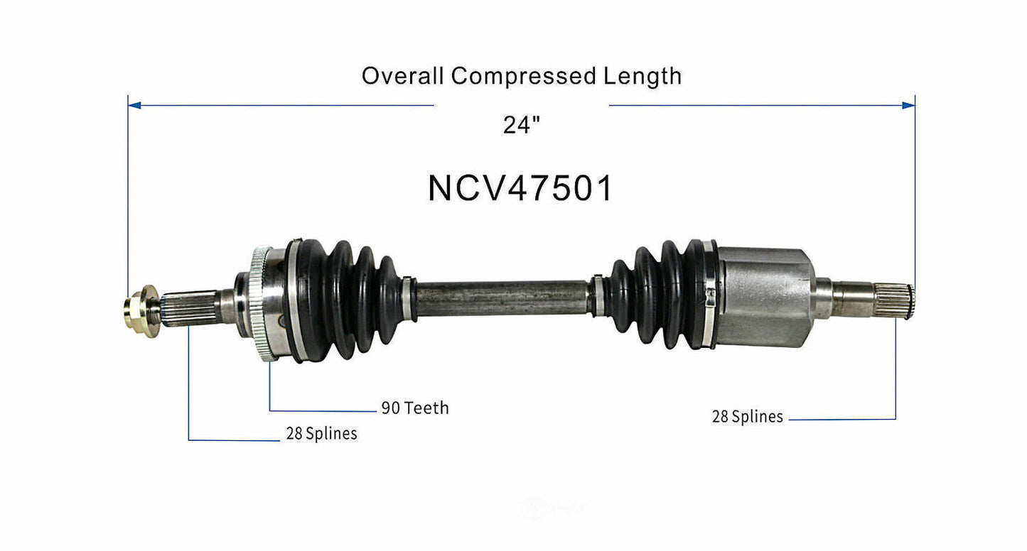 GSP North America NCV47501 CV Axle Assembly