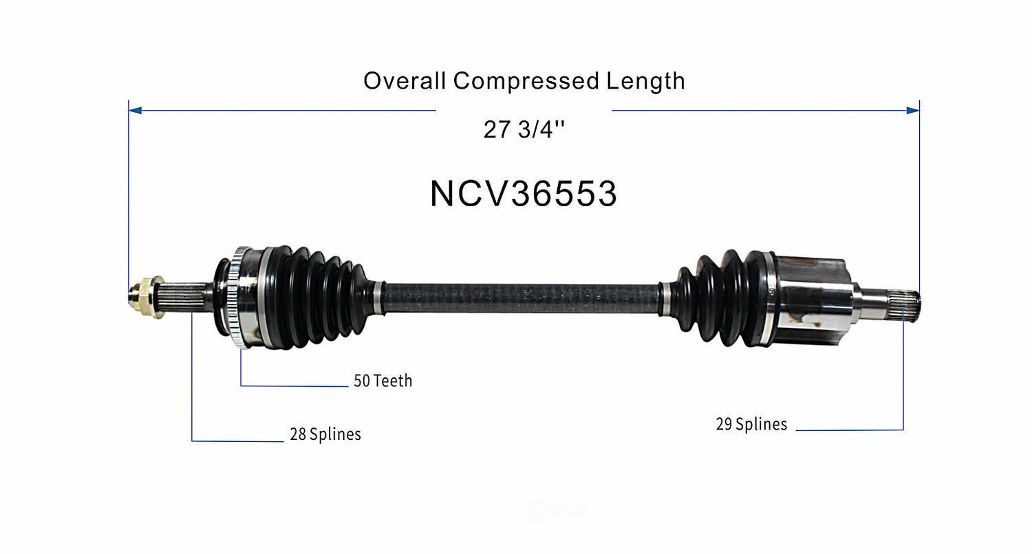 GSP North America NCV36553 CV Axle Assembly
