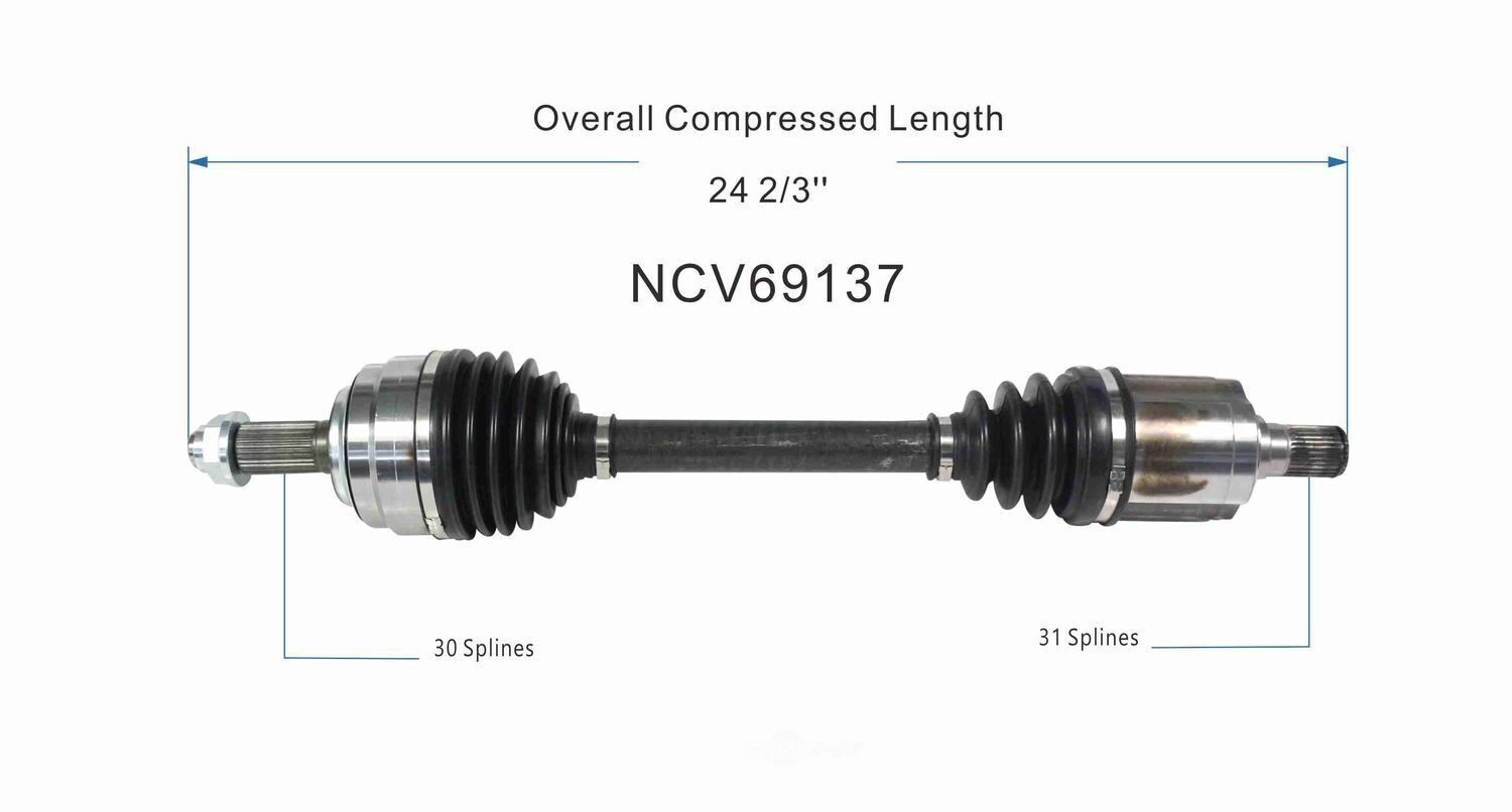 GSP North America NCV69137 CV Axle Assembly