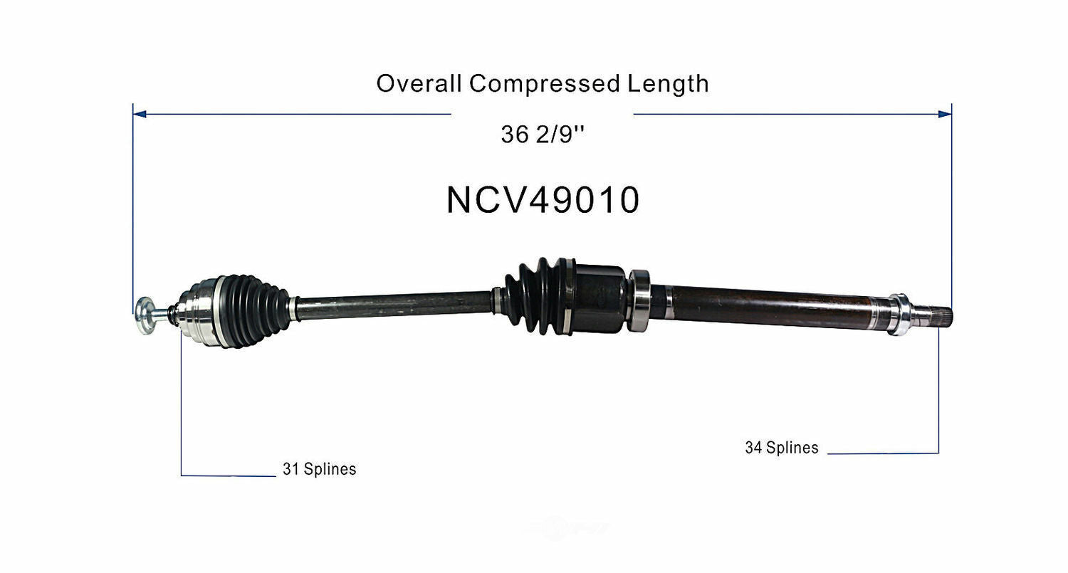 GSP North America NCV49010 CV Axle Assembly