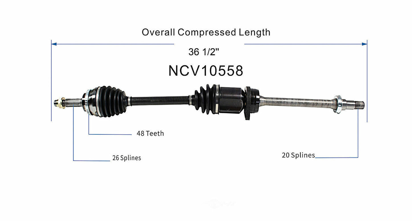 GSP North America NCV10558 CV Axle Assembly