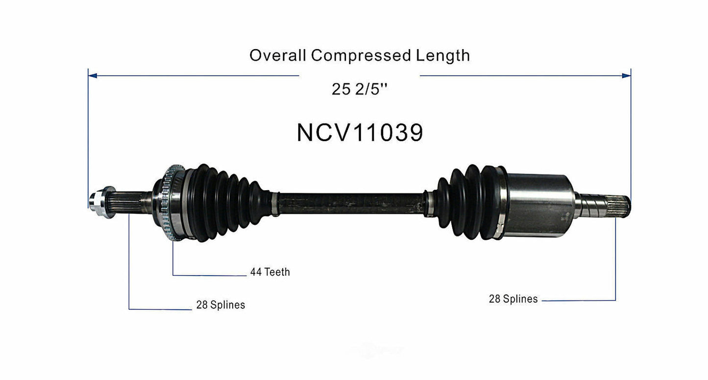 GSP North America NCV11039 CV Axle Assembly