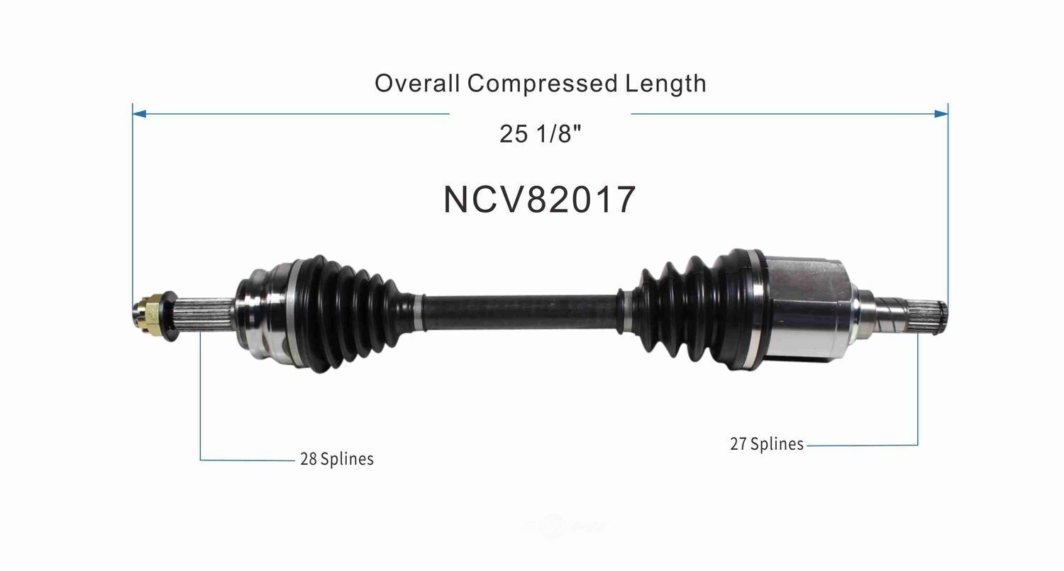 GSP North America NCV82017 CV Axle Assembly