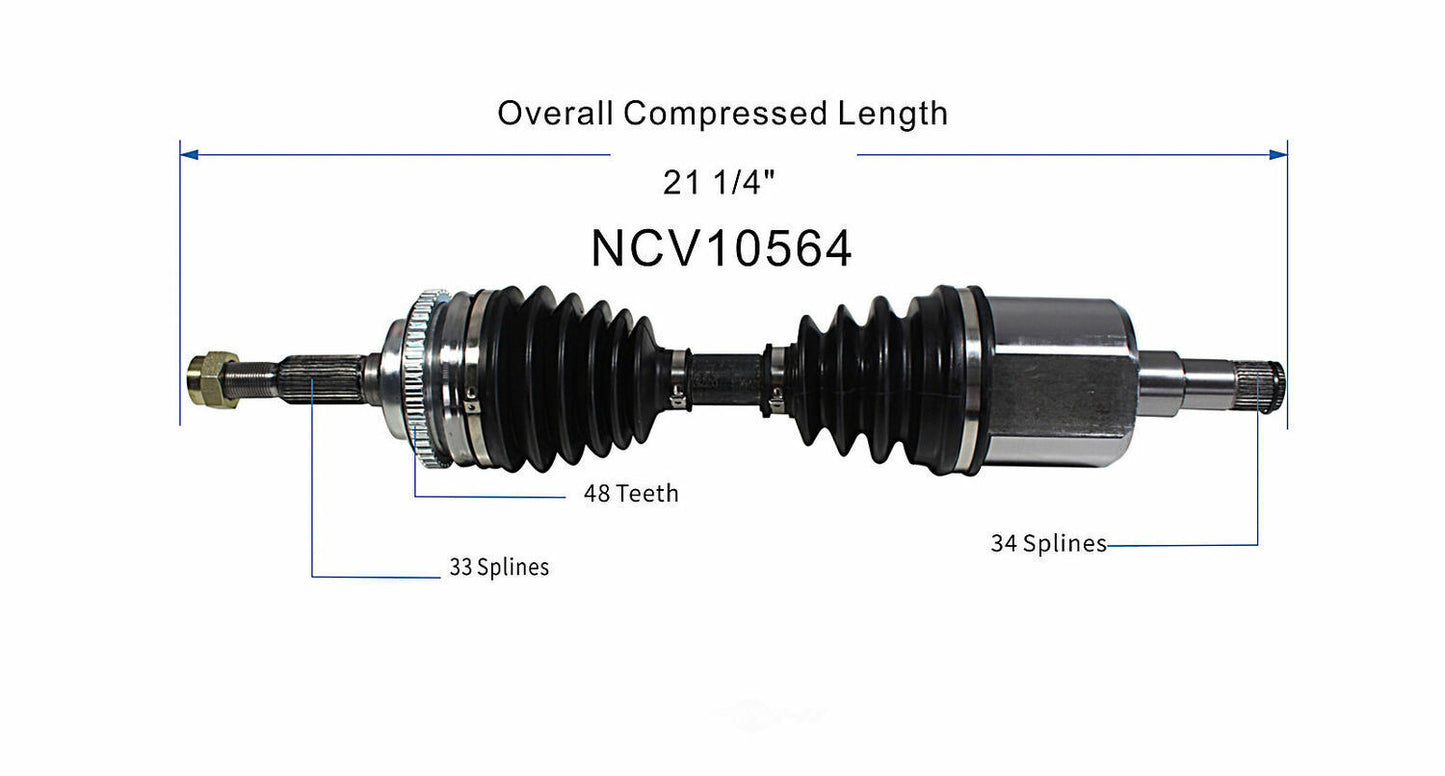 GSP North America NCV10564 CV Axle Assembly