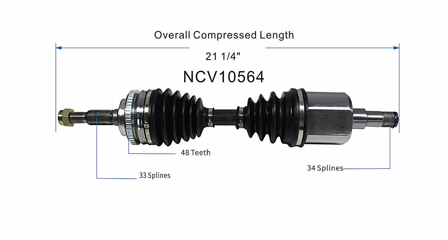 GSP North America NCV10564 CV Axle Assembly