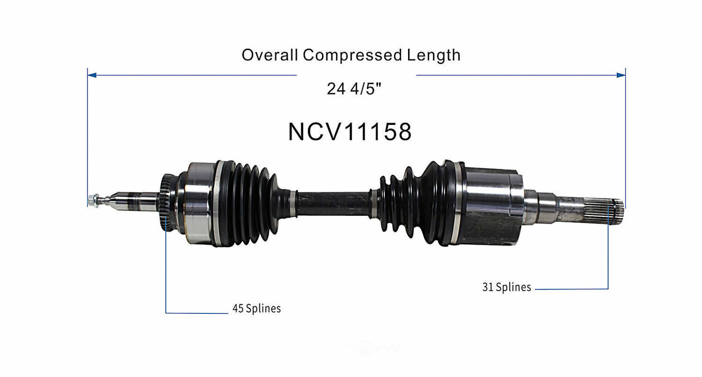 GSP North America NCV11158 CV Axle Assembly
