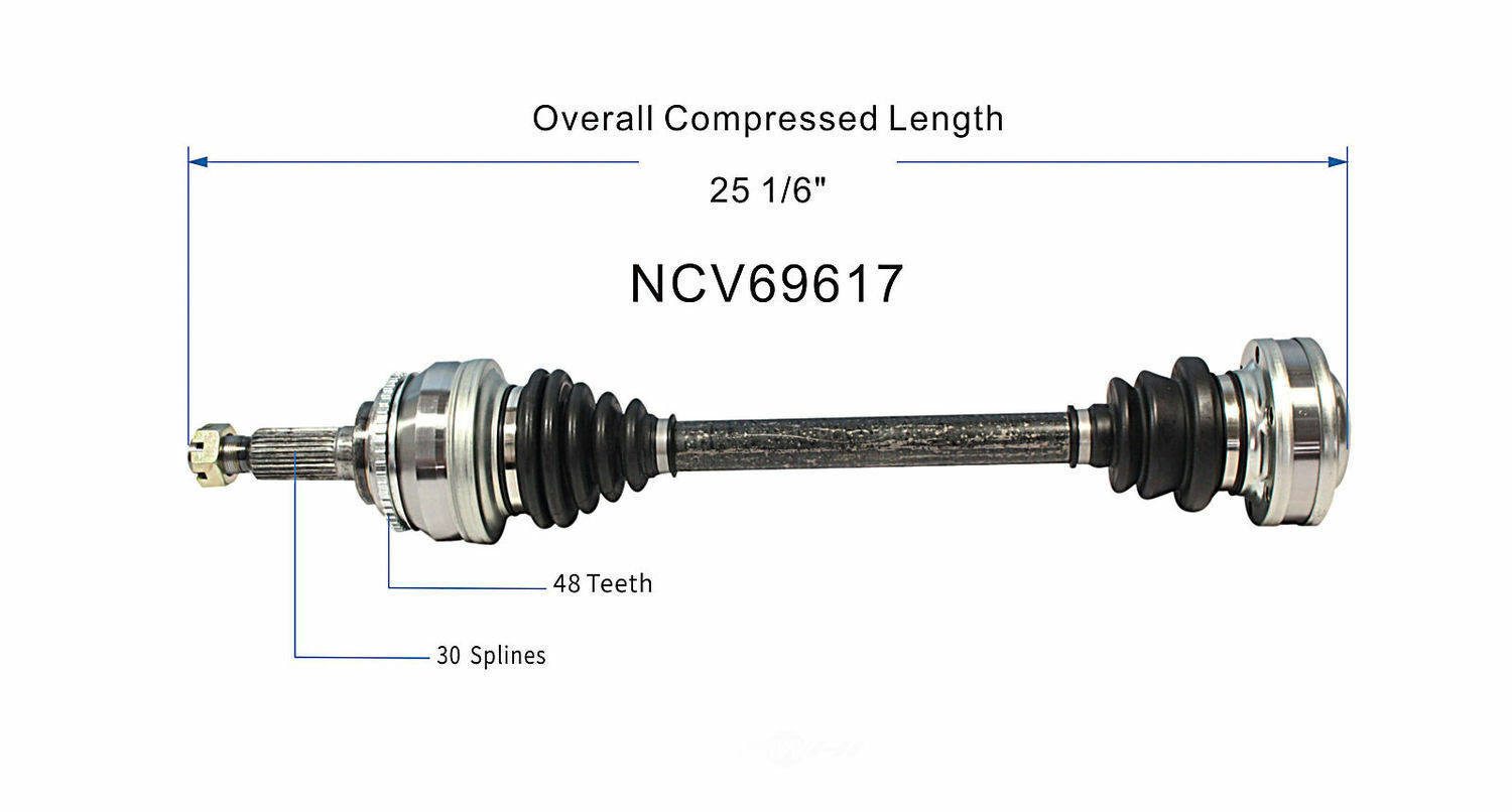 GSP North America NCV69617 CV Axle Assembly