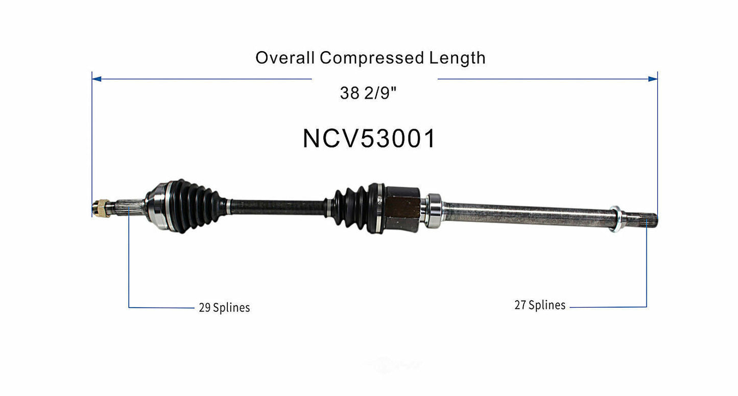 GSP North America NCV53001 CV Axle Assembly