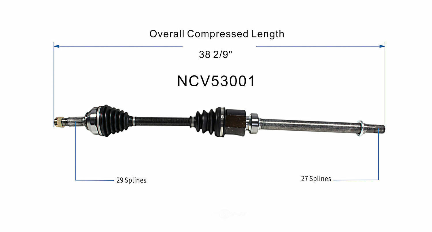 GSP North America NCV53001 CV Axle Assembly