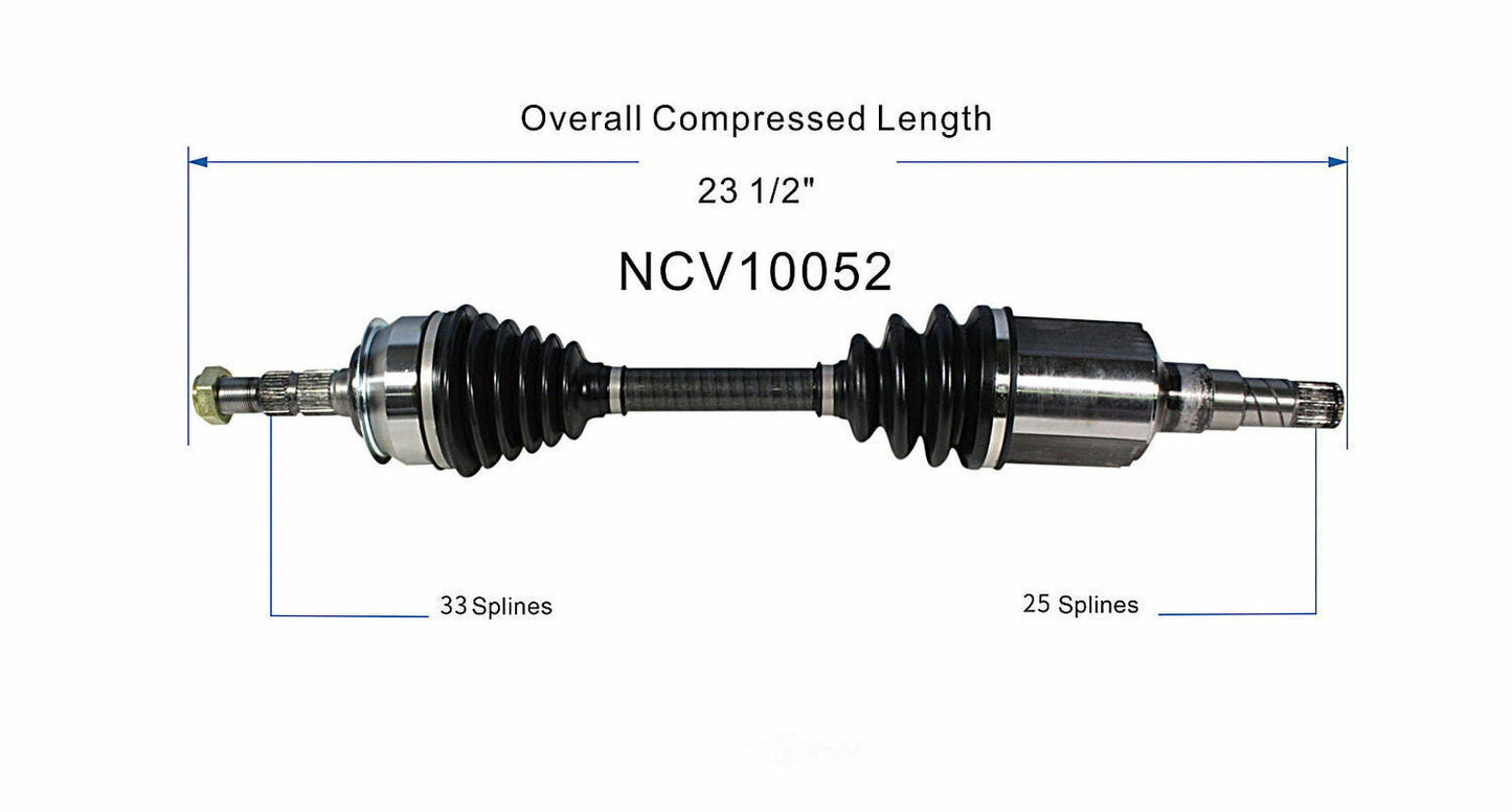 GSP North America NCV10052 CV Axle Assembly