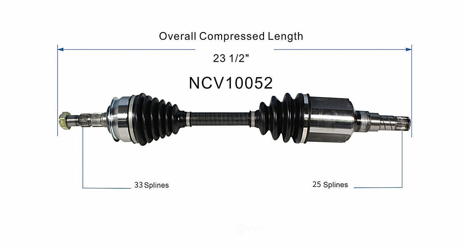GSP North America NCV10052 CV Axle Assembly