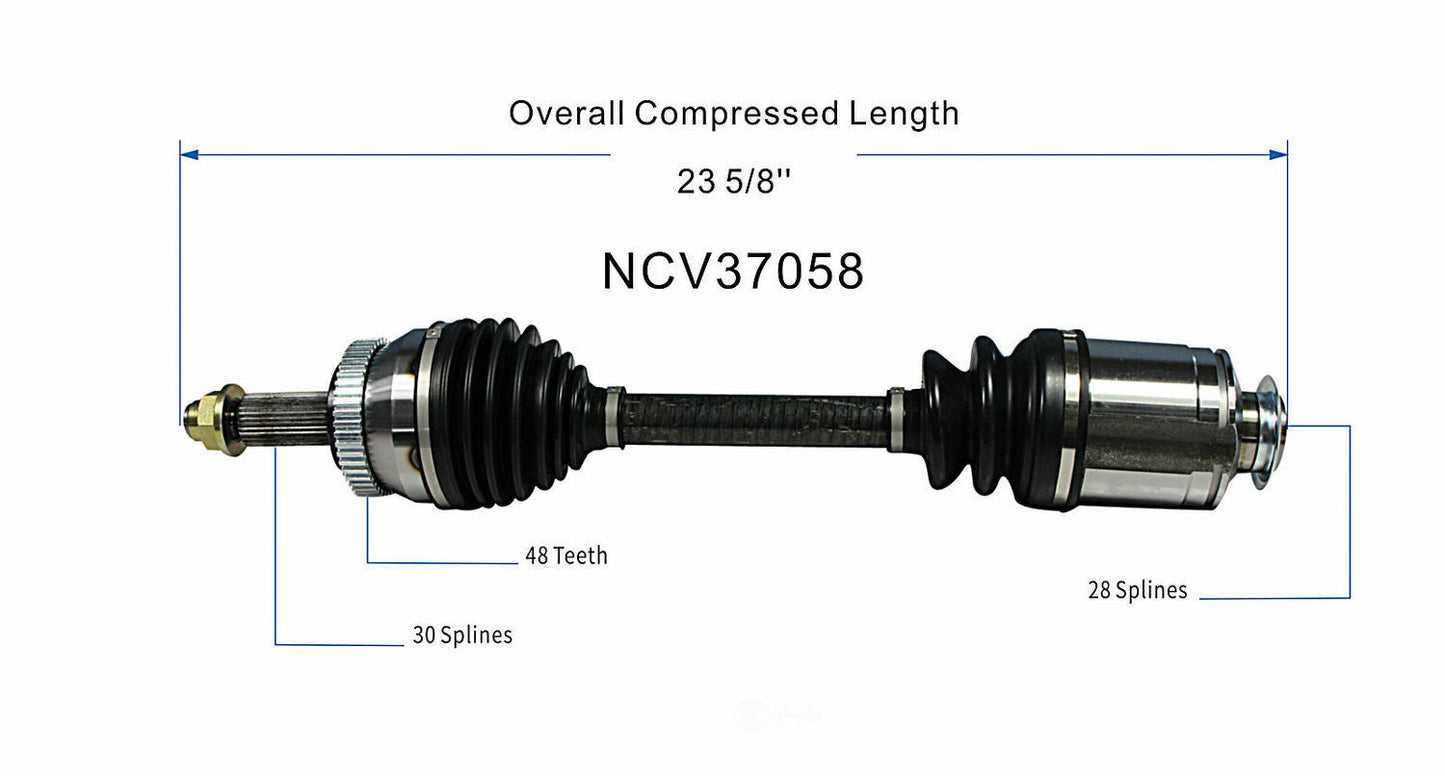 GSP North America NCV37058 CV Axle Assembly