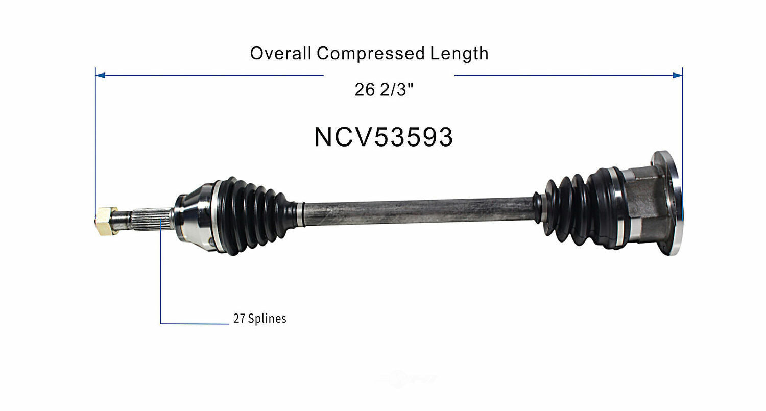 GSP North America NCV53593 CV Axle Assembly