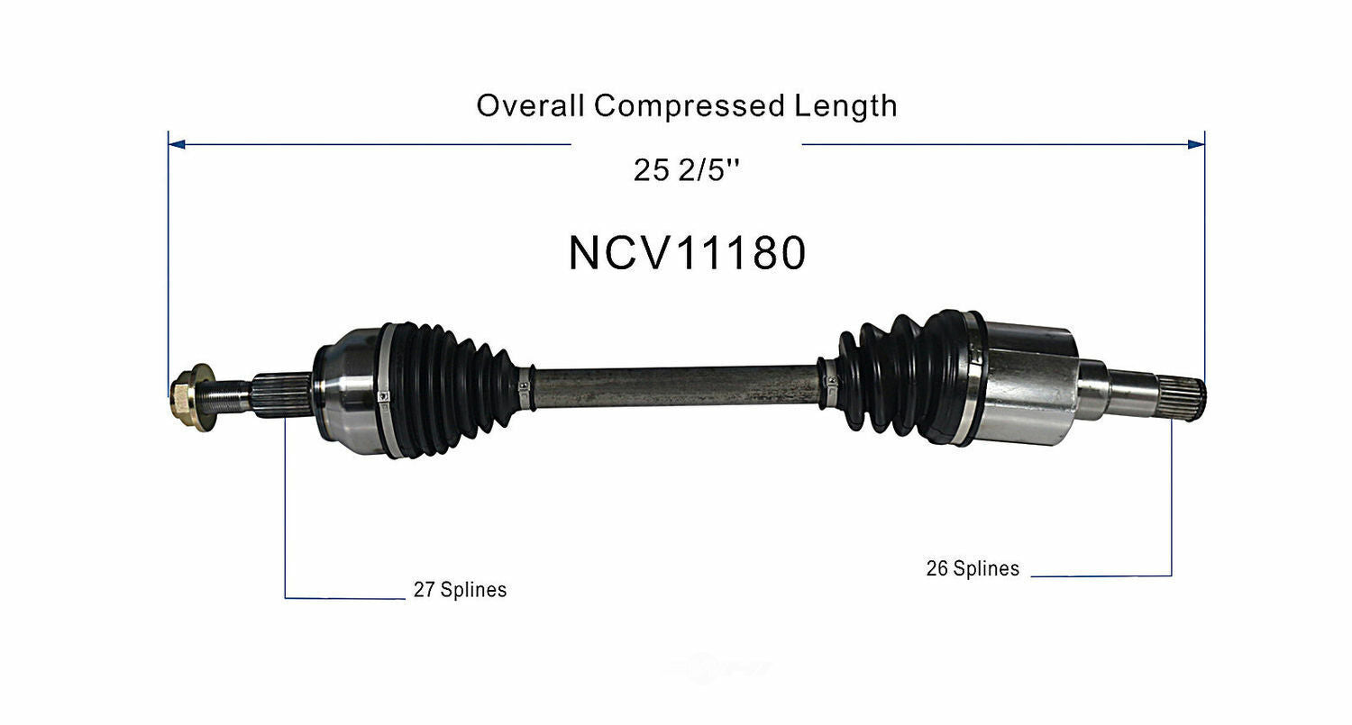 GSP North America NCV11180 CV Axle Assembly