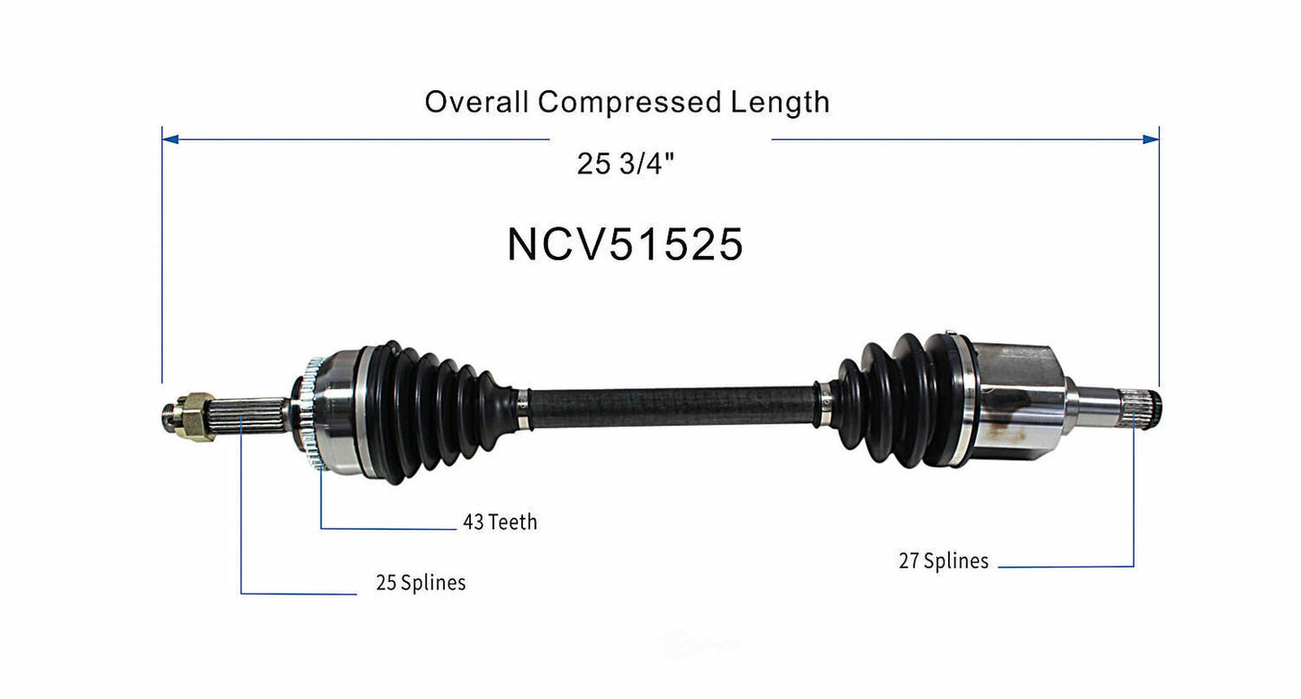 GSP North America NCV51525 CV Axle Assembly
