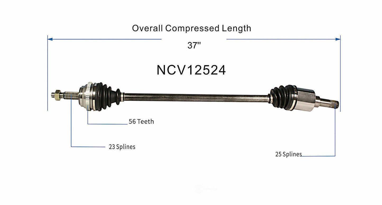 GSP North America NCV12524 CV Axle Assembly