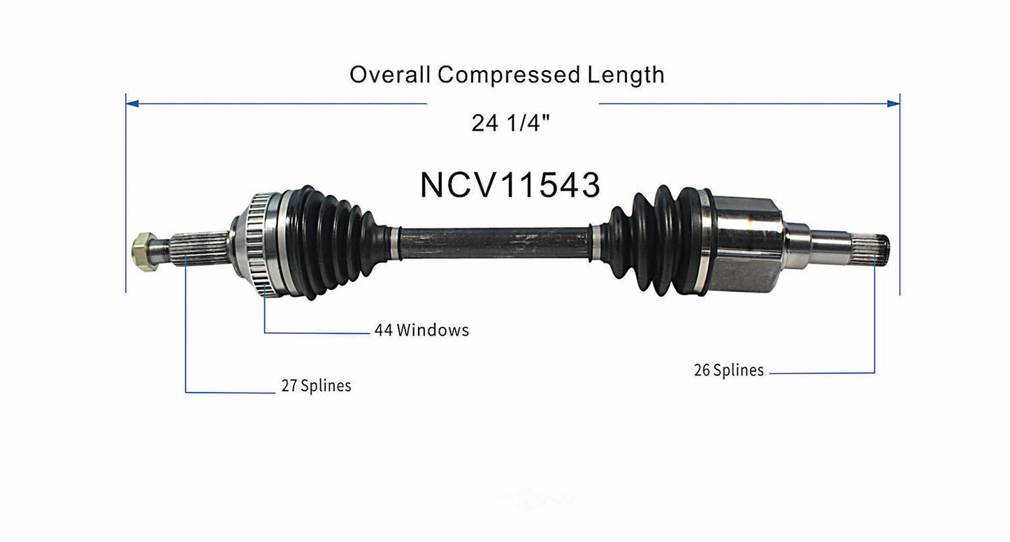 GSP North America NCV11543 CV Axle Assembly