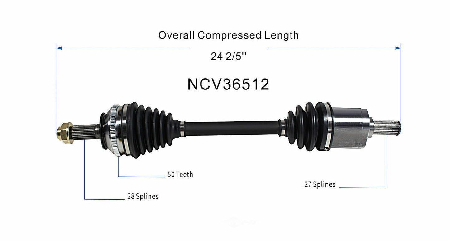 GSP North America NCV36512 CV Axle Assembly