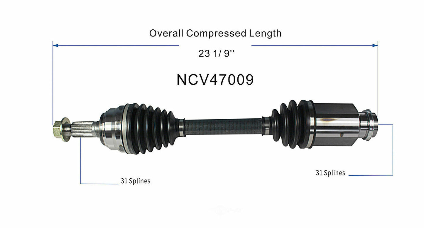 GSP North America NCV47009 CV Axle Assembly