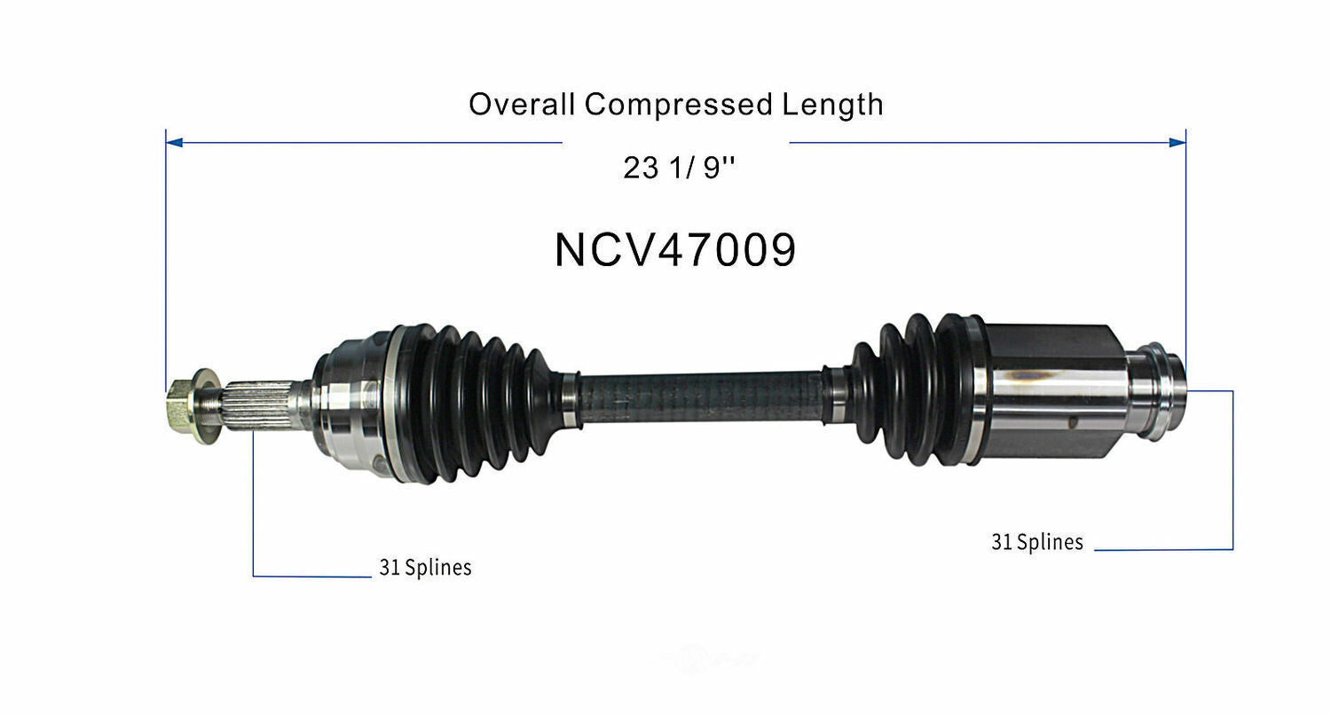 GSP North America NCV47009 CV Axle Assembly