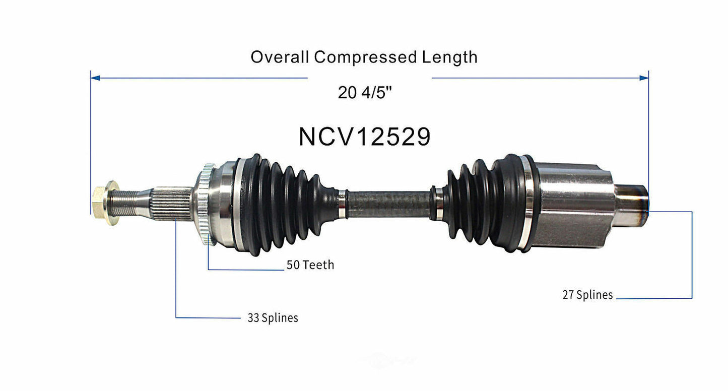 GSP North America NCV12529 CV Axle Assembly