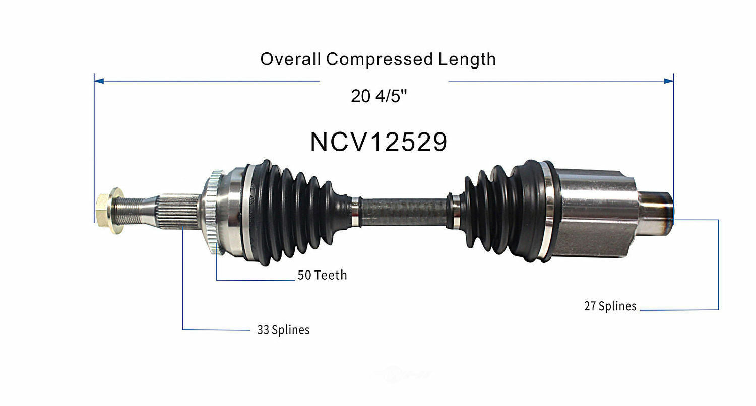 GSP North America NCV12529 CV Axle Assembly